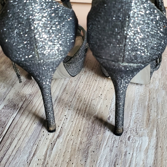 Nina Women's Glittering Silver Heels - Picture 3 of 4